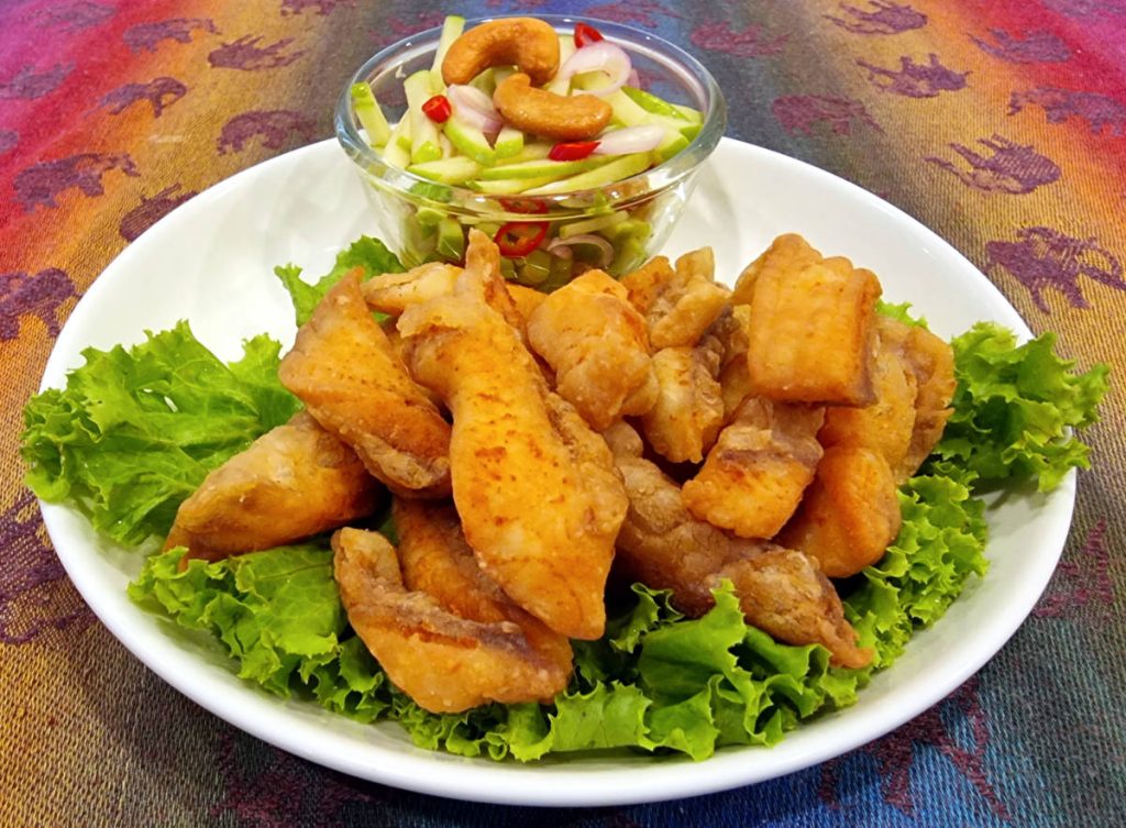 crispy fish apple salad