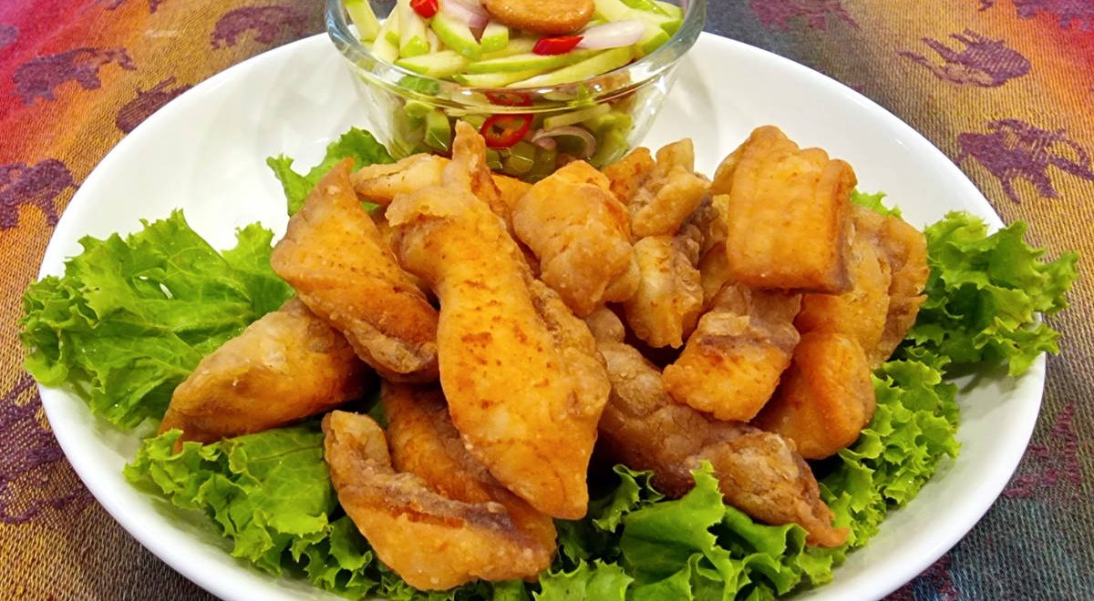 crispy fish apple salad
