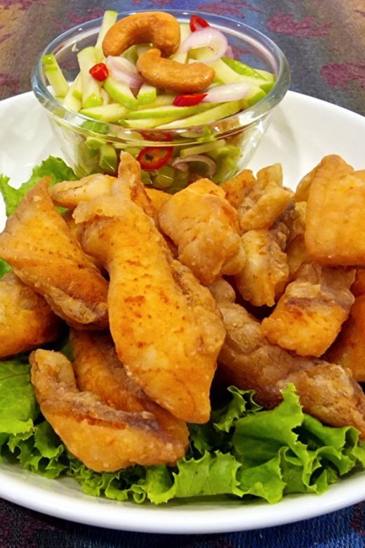 crispy fish apple salad