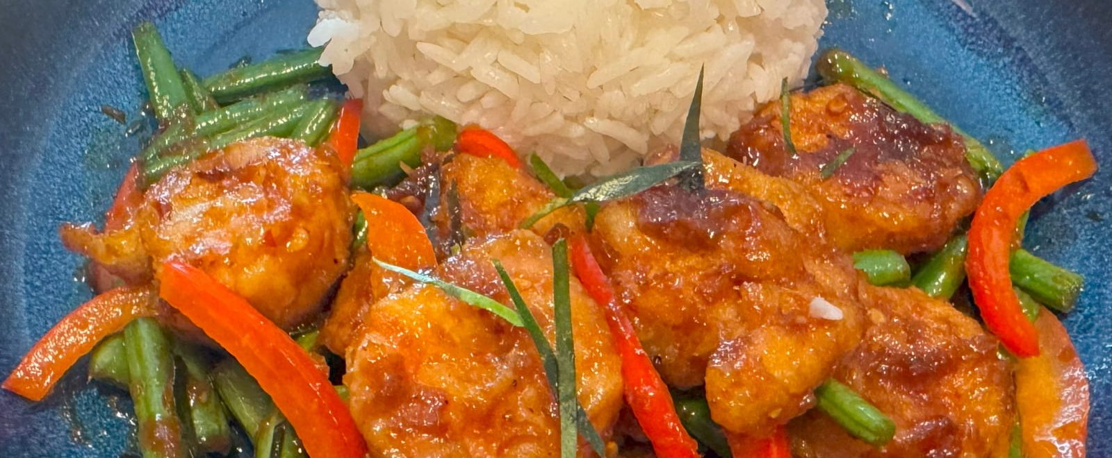 stir-fry red curry shrimp