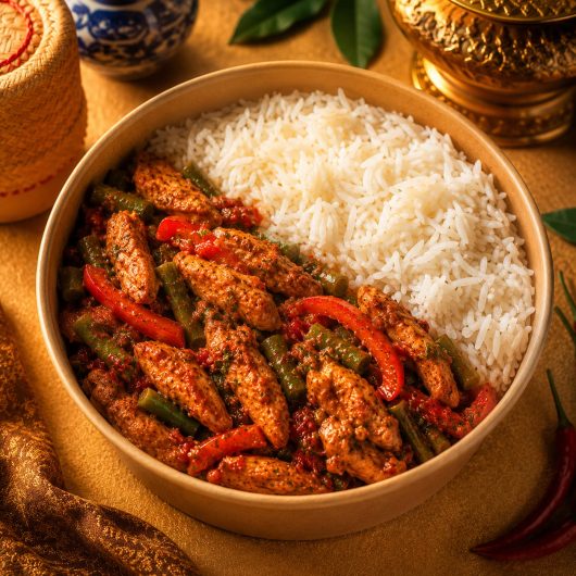 Stir fried red curry
